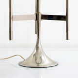 1970s 3 armed chromed Trumpet lamp