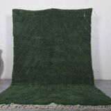 Handmade traditional pure wool rug, green, size 1.4/2.6 m.