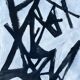 Tableau peinture abstraite noir et blanc XXe