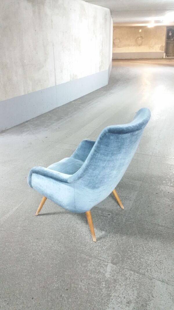 fauteuil sculpturale organique années 50 60