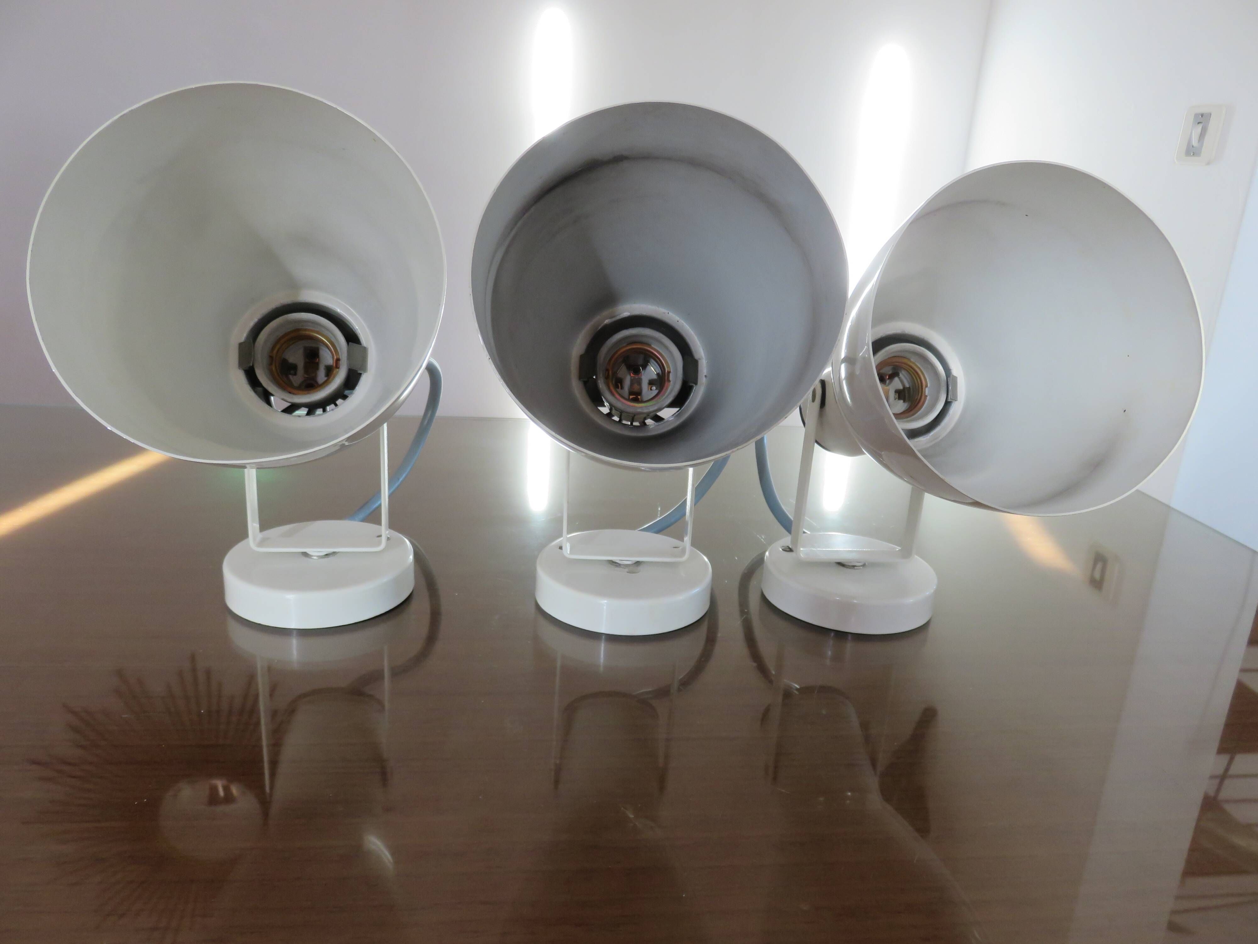 Series of 3 lita wall lights model 0550 france 60s 70s