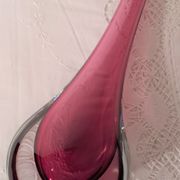 Vase soliflore en verre de Murano par Flavio Poli