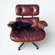 Burgundy Herman Miller Original Rosewood Eames Lounge Chair and Ottoman