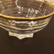 Set of 17 elegant bowls with gold rims