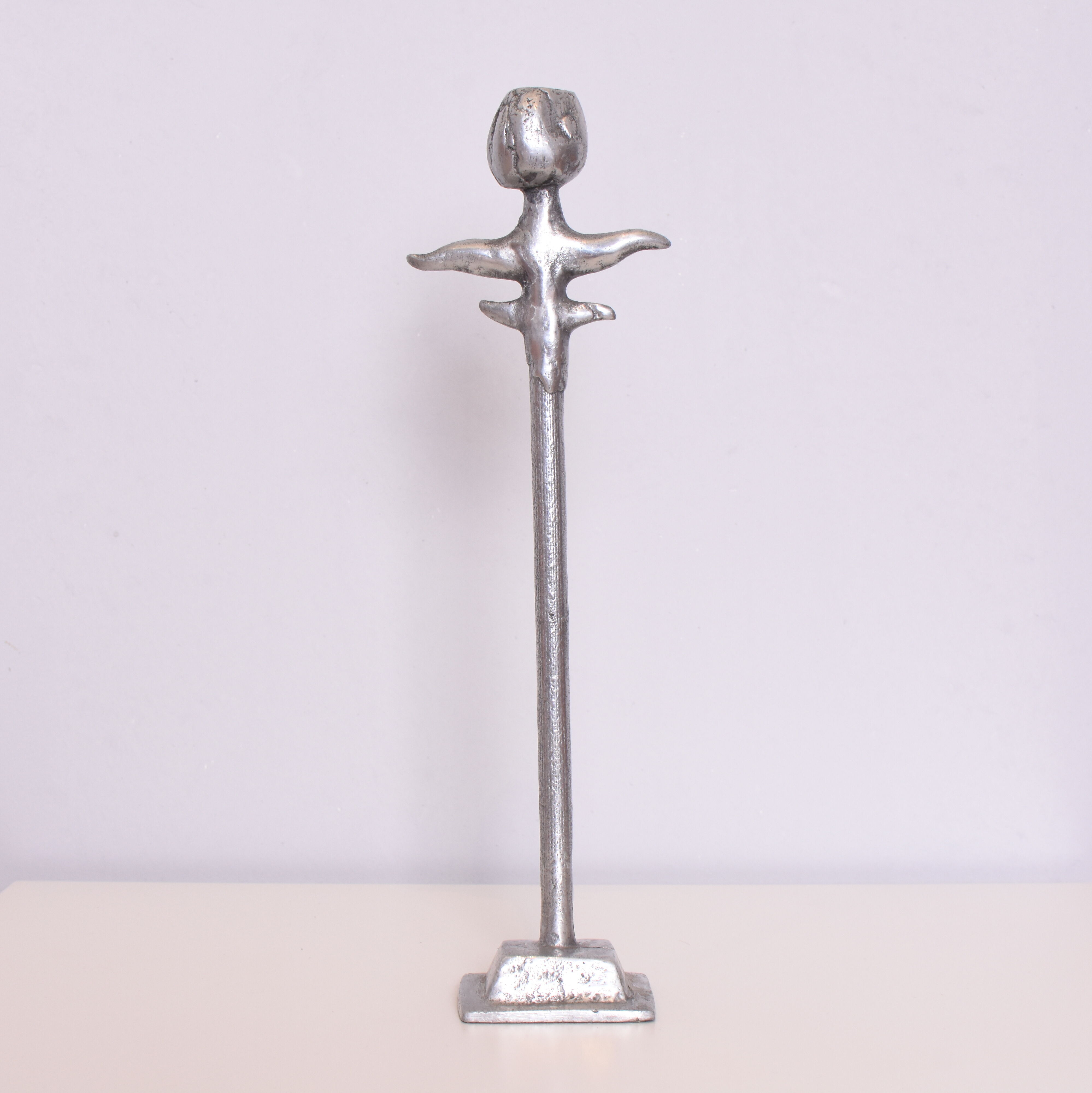 Aluminium candlesticks, 1970s