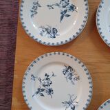 Lot de 7 assiettes à dessert u&c faïencerie sarregemines modèle vega