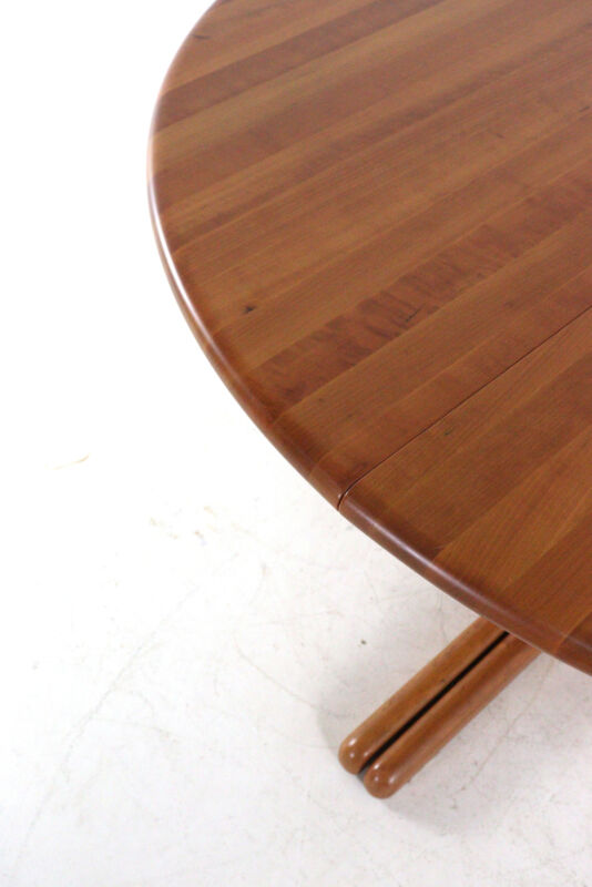 Table à manger ronde extensible 2x 'Hune' - teck massif - design danois