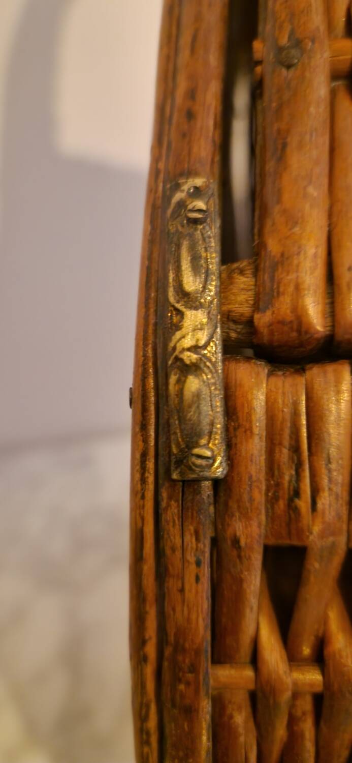 1960s wicker basket handbag