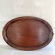XXL wooden and brass platter, 72 cm