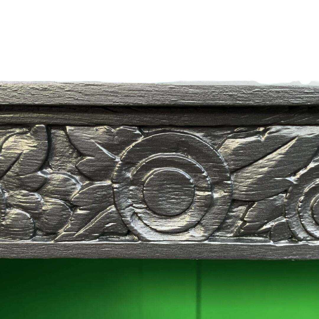 Parisian buffet with black glass front, Art Deco style, 1930