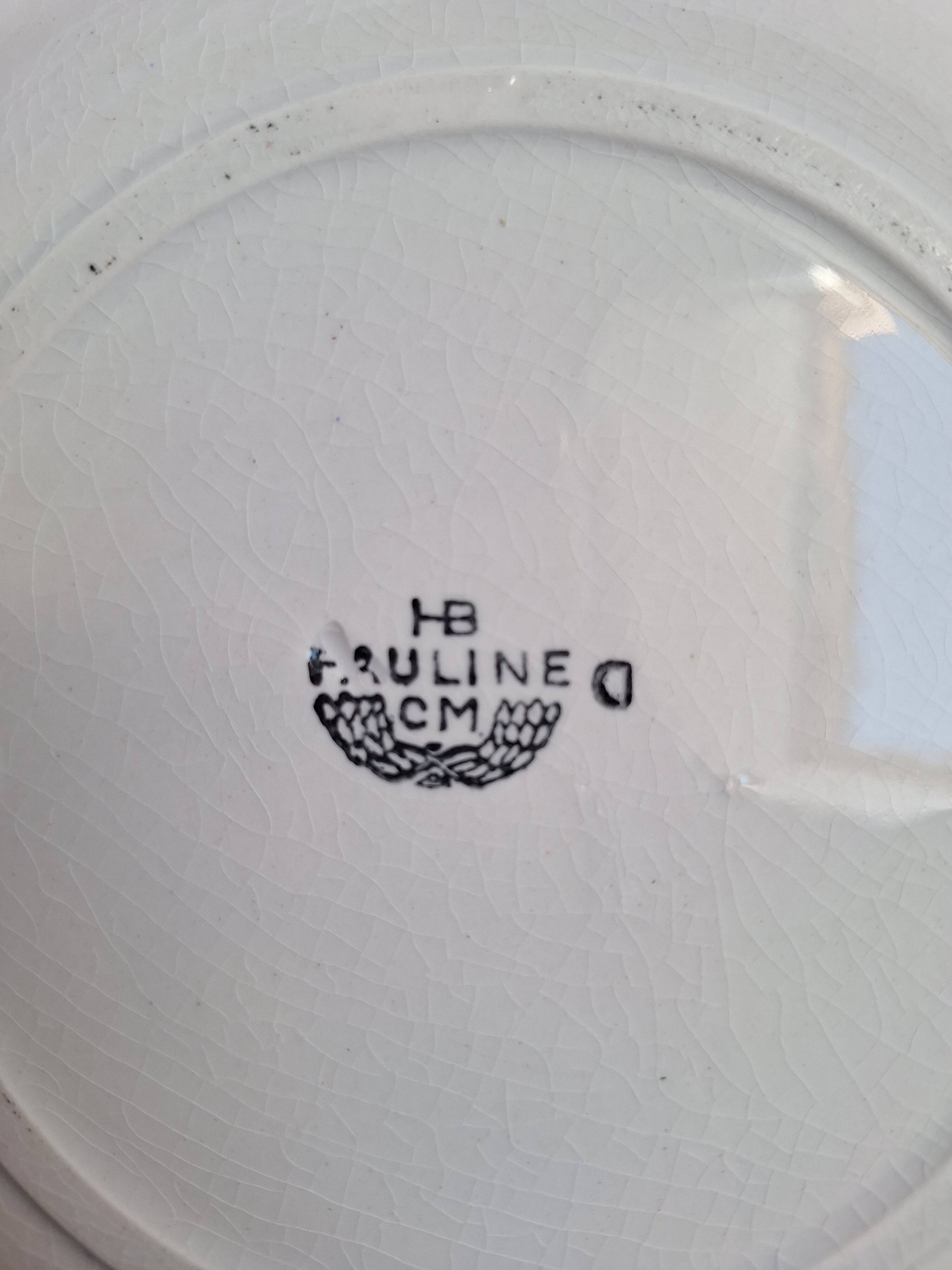 Assiettes creuses HBCM, St Amand