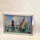 “Port Breton” oil, 1940s, under glass