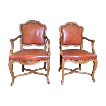 Paire de fauteuils cabriolets Louis XV - Régence