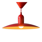 Petite suspension vintage Space Age en métal rouge