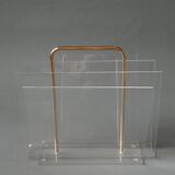 Plexiglas magazine rack by David Lange 1970s