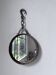 Brutalist metal mirror with chain 1950