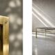 Vintage Mid-Century Italian Modern Brass Coffee Table with Stone Top, 1970s