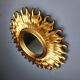 Vintage gilded resin sunburst mirror, 1960s