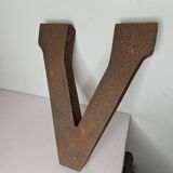Industrial iron letter "V"