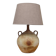 Modernist ceramic sandstone lamp with two handles from the 1950s