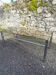 Table basse vintage 1970 rectangulaire pietement tubulaire chrome plat