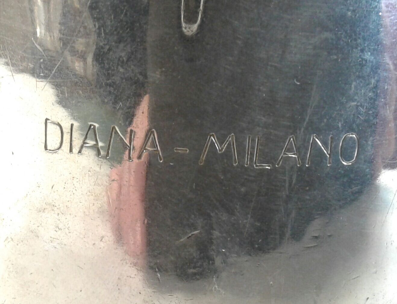 Vintage silver metala hotel teapot Diana Milano