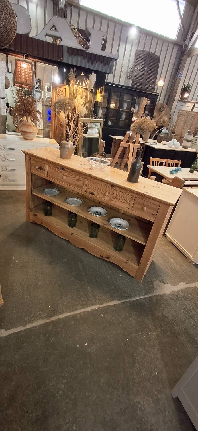 Open buffet in fir wood