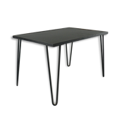 Low metal and melamine table
