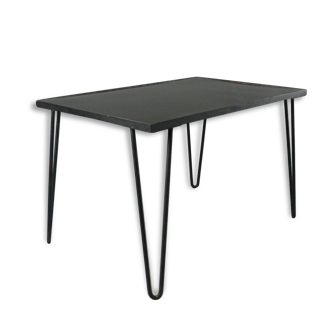 Low metal and melamine table