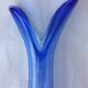 blue glass vase