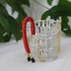 Trio of crystal ashtrays on its support, 1950, translucent, vintage