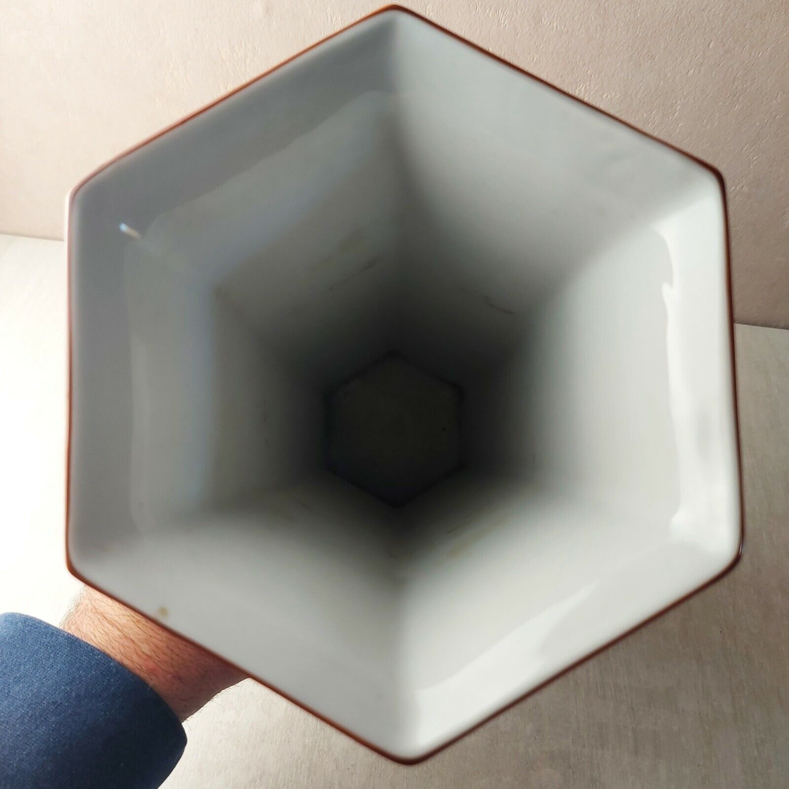 Ceramic vase, leaf decoration, royal china seltmann bavaria 3003/30