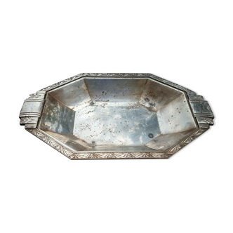 Art Deco dish in silver metal
