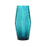 Vase à bulles vintage design bleu Stolle Nieman 1970