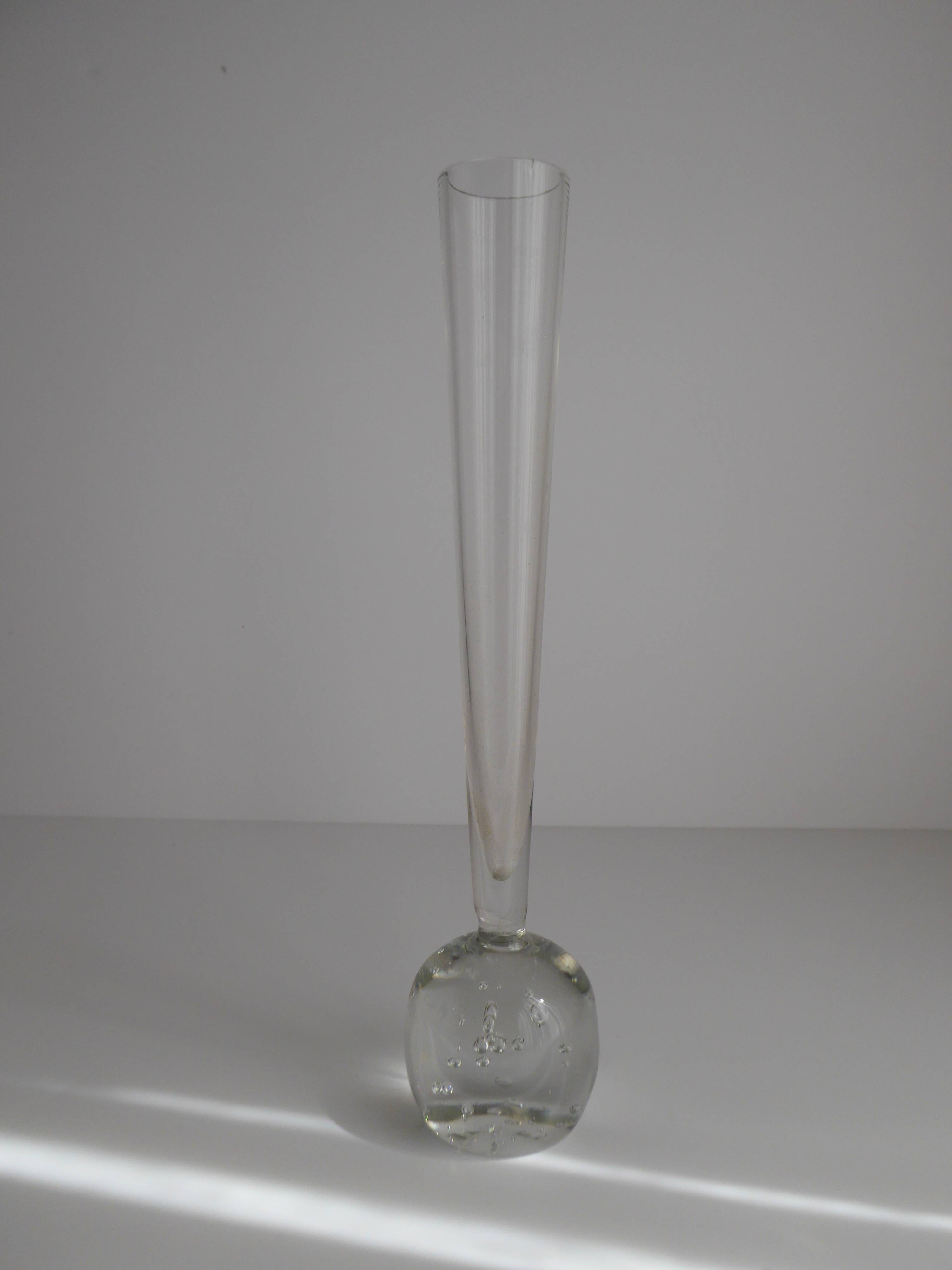 Soliflore vase in bubbled glass