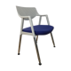 White and blue Vitra chair