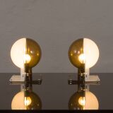 Pair of Sirio table lamps by Sergio Brazzoli & Ermanno Lampa for Guzzini