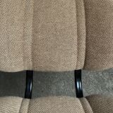 Beige brown fabric office chair, 1980s