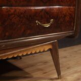 Commode en bois sculpté avec miroir années 50