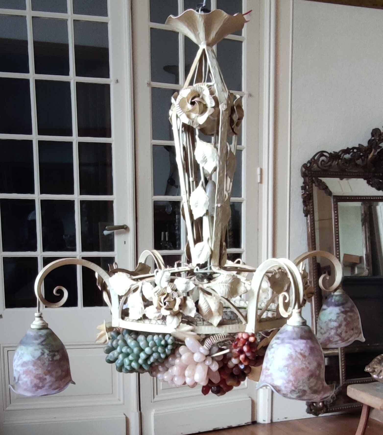 Chandelier Murano bunches of grapes