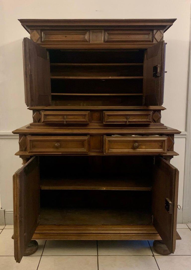 Buffet 2 body, Louis XIII style, seventeenth century