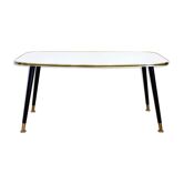 Table basse miroir années 70 pieds compas