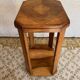 Art Deco side table or serving table in walnut, pedestal table.