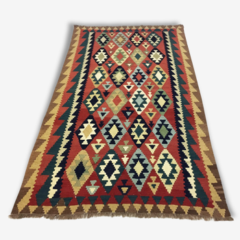 Splendide tapis tissé Persan: Kilim Gashqai 250x147 cm - Iran - vers 1970