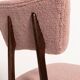 "Butterfly" dining chair in pink boucle, Europe, 1960s