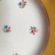 Set of eight plates desserten yellow green and red