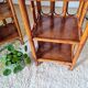 Pair of rattan shelves - antique bedside tables