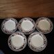 5 Flat plates Terre de Fer model "Damascus" Moulin des Loups and Hamage