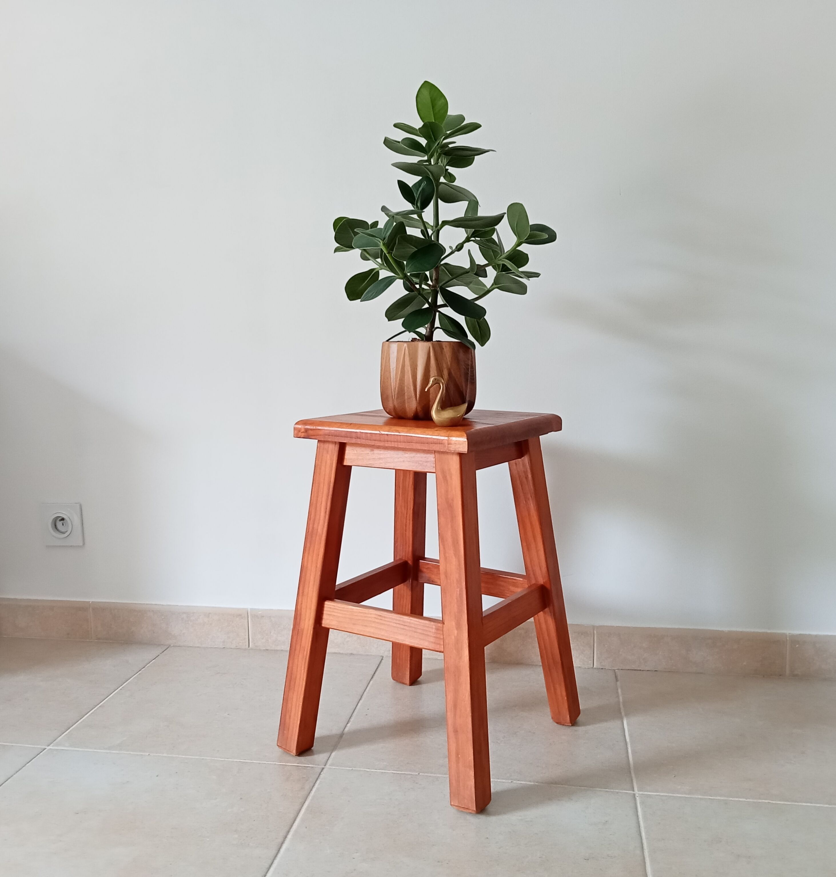 Vintage solid wood stool