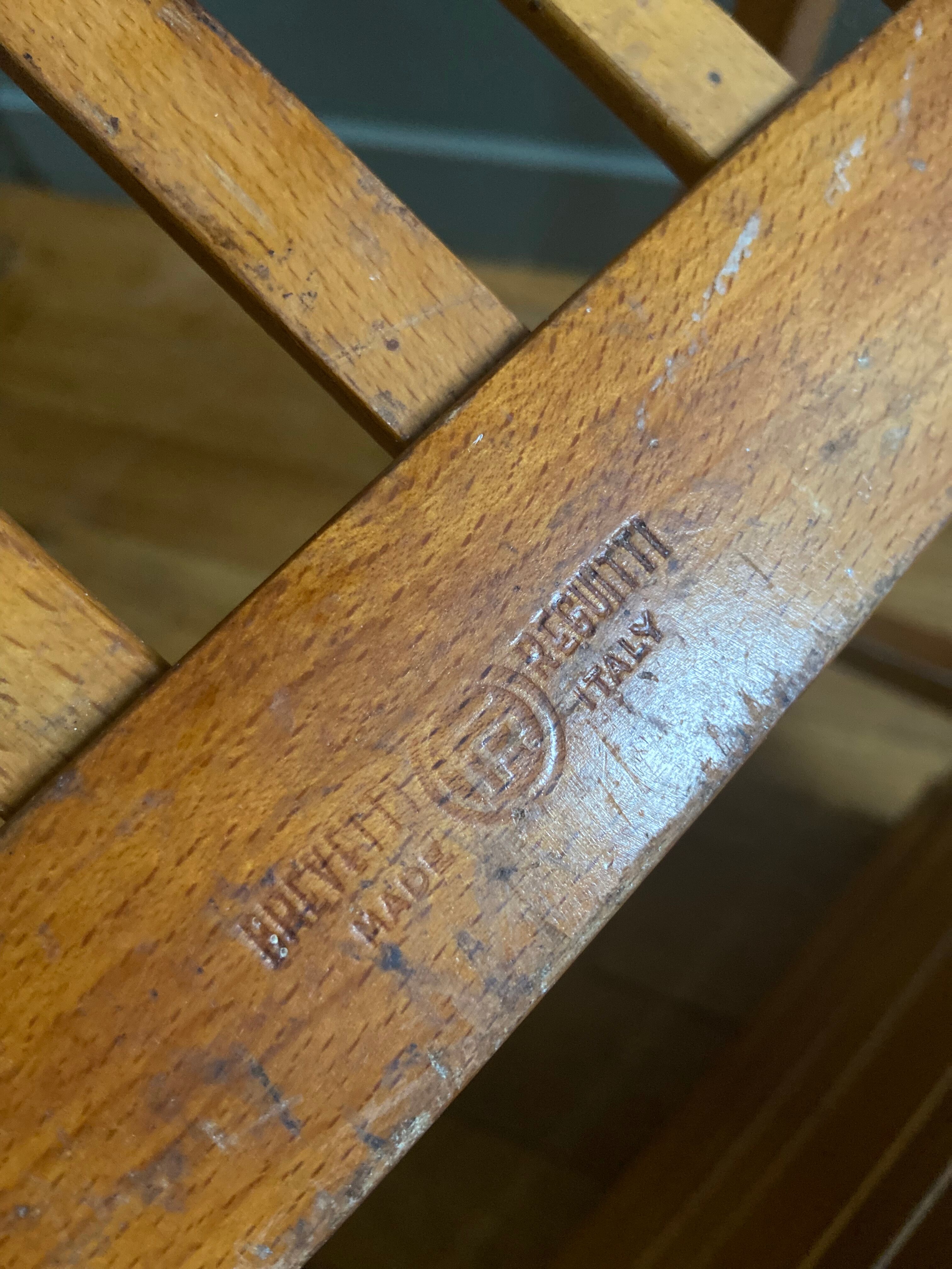 Folding armchair made in Italy stamped Reguitti